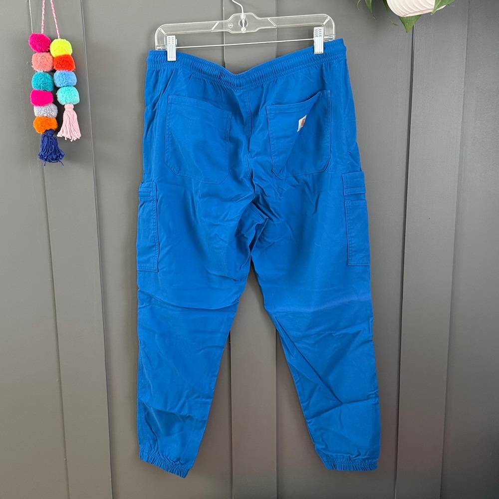 Women's Carhartt Cargo Jogger Scrub Pant size large petite - Picture 2 of 3